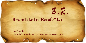 Brandstein Renáta névjegykártya